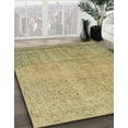 thumbnail image 2 of Ahgly Company Indoor Round Abstract Metallic Gold Abstract Area Rugs, 3' Round, 2 of 6