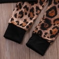 thumbnail image 6 of Franhais Baby 2PCS Outfit Set, Hoodie Front Big Pocket Top, Long Leopard Pattern Straps Pants Set, 6 of 8
