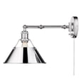 thumbnail image 3 of Yep by Golden Lighting Orwell 1-light Swing Arm Wall Lamp in Chrome, 3 of 5