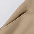 thumbnail image 4 of Men's Knited Cotton Pockets, Pull on Jersey Gym Shorts, 7" Athletic Shorts Big and Tall Size M-5XL Khaki, 4 of 5