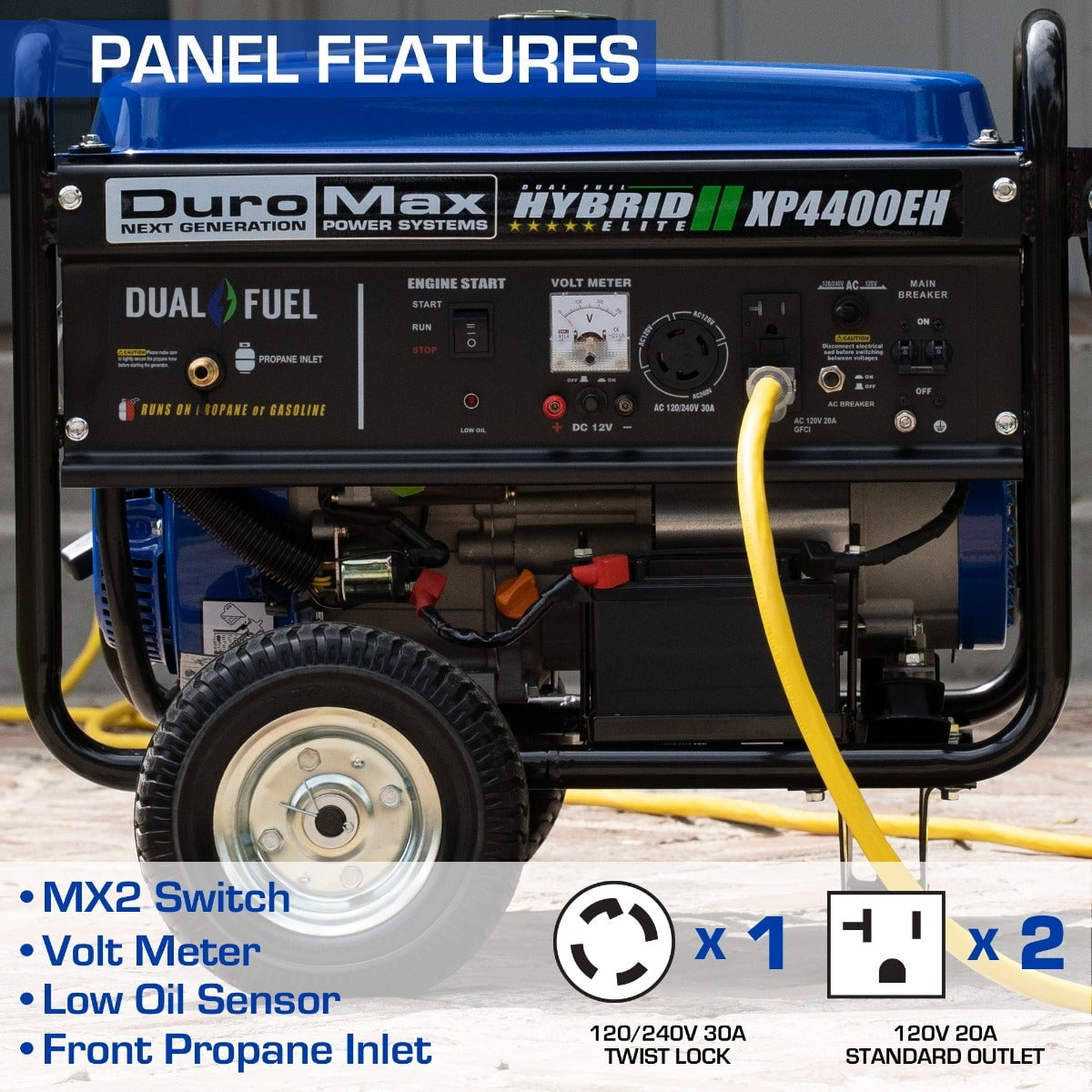 DuroMax Dual Fuel 4400 Watt Hybrid Portable Generator