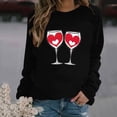 thumbnail image 2 of Inverlee Valentine's Day Sweatshirt Women Cute Love Heart Print Sweatshirts Oversized Pullover Sweater Tops Round Neck Holiday Valentine's Day Gifts, 2 of 6