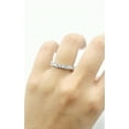 thumbnail image 3 of Art Deco Band Ring Marquise Round Rose Tone CZ 925 Sterling Silver Size 9, 3 of 7