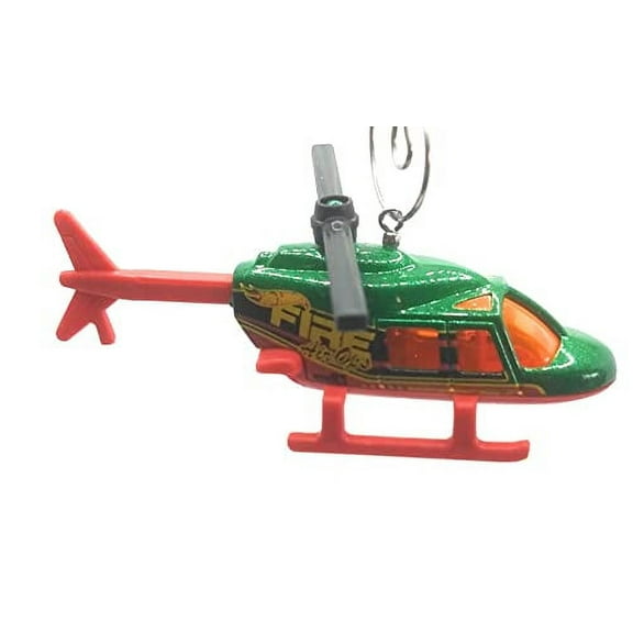 Christmas Ornament for Helicopter Green Red Fire Air Ops