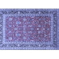 thumbnail image 1 of Ahgly Company Machine Washable Indoor Rectangle Persian Blue Traditional Area Rugs, 7' x 9', 1 of 4