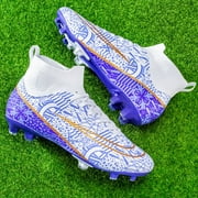 Mens Soccer Cleats Professional High-Top Football Shoes Outdoor Spikes Soccer Shoes