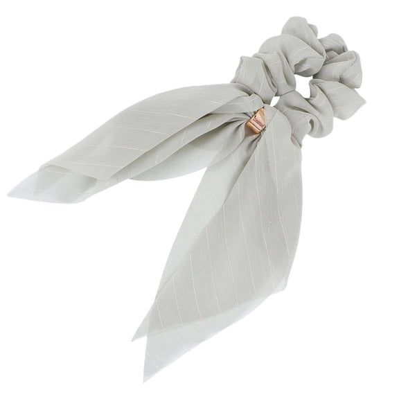 LOLIPPYY Bowknot Hair Scrunchies Fabric Hair Ties for Women's Hair Light Grey 1Pack