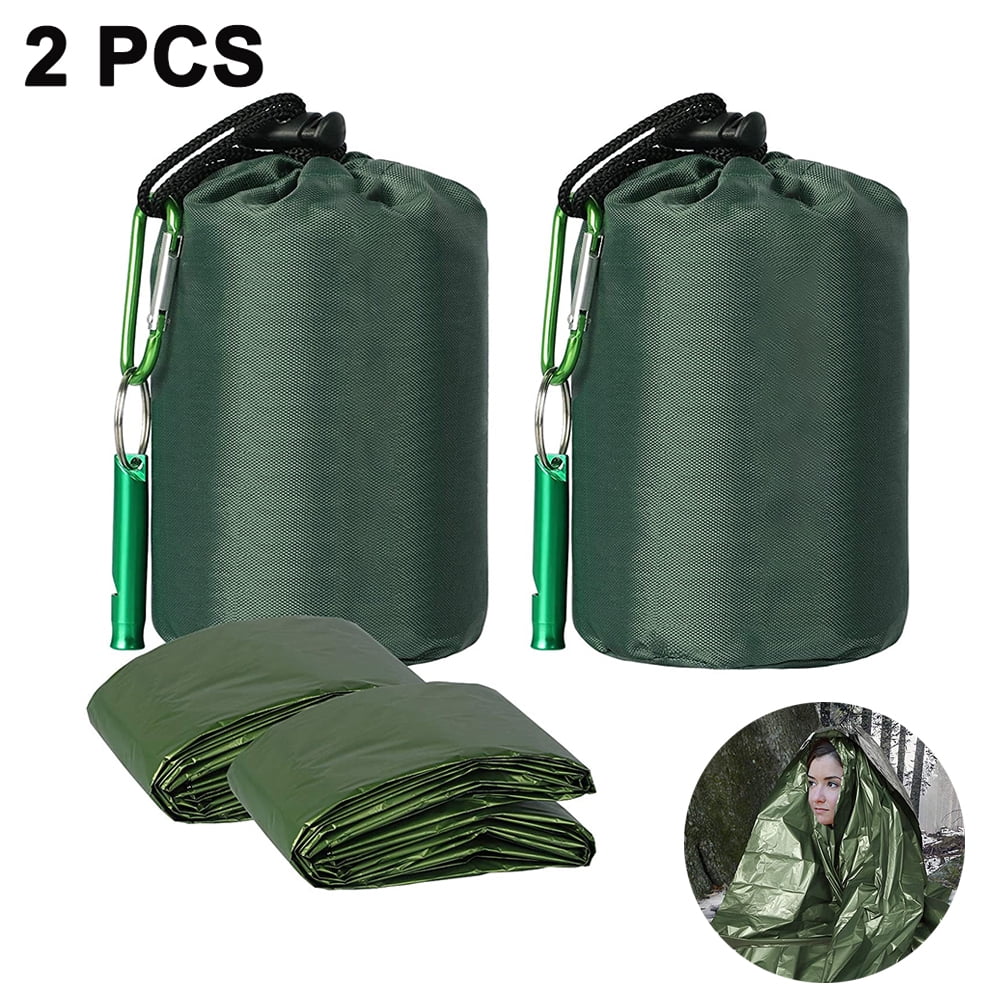 Rongmo Emergency Sleeping Bag Waterproof Lightweight Thermal Bivy Sack Survival Blanket Bags Green