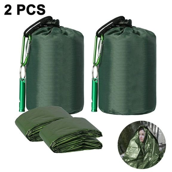 Emergency Survival Sleeping Bag | Portable Emergency Blanket Survival Gear Emergency Bivvy Sack Thermal Sleeping Bag Camping,Green