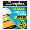 thumbnail image 1 of Swingline Thermal Laminating Pouch, Letter Size, Standard Thickness, 200 Pack (3202062), 1 of 4