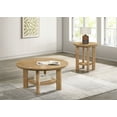 thumbnail image 2 of Coaster Ottowa 2-piece Round Transitional Wood Coffee Table Set in Washed Oak, 2 of 12