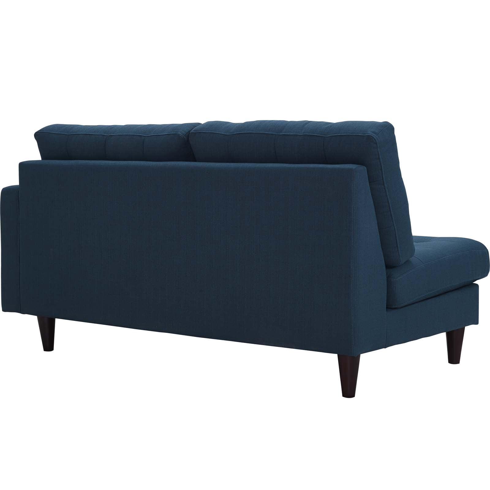Modway Empress Right-Facing Upholstered Fabric Loveseat in Azure
