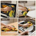 thumbnail image 5 of 6 Pcs Funny Kitchen Towels,Black Sunflower White Flower Pattern Microfiber Dish Towels,Kitchen Tea Towels,Kitchen Towel Set (18" X 26"), 5 of 7