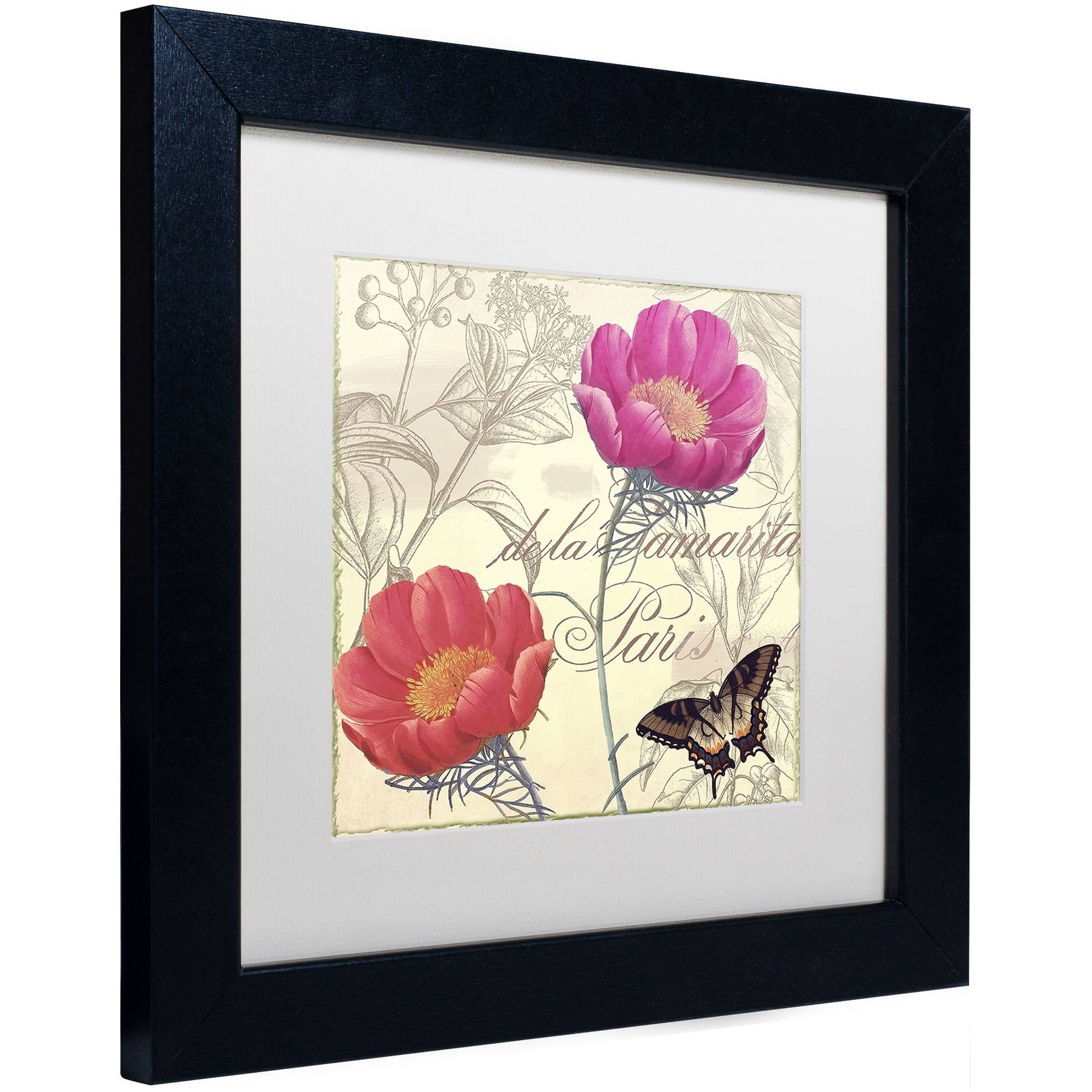 Trademark Fine Art "Petals of Paris I" Canvas Art by Color Bakery White Matte, Black Frame