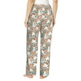 thumbnail image 3 of Naloa Cute Rabbit Floral Print Women’s Ultra-Soft Comfy Pajama Lounge Pants with Pockets & Drawstring, 3 of 8