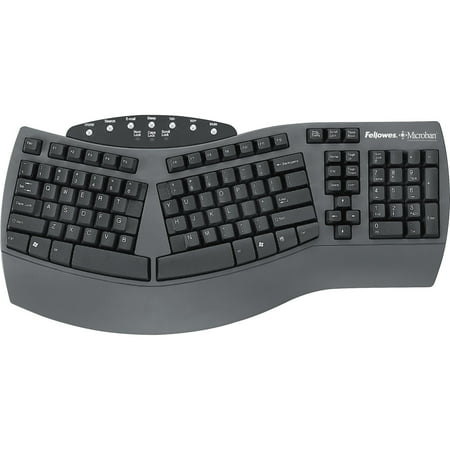Fellowes, FEL98915, Split Design Ergonomic Keyboard with Microban, 1, (Best Split Keyboard For Mac)