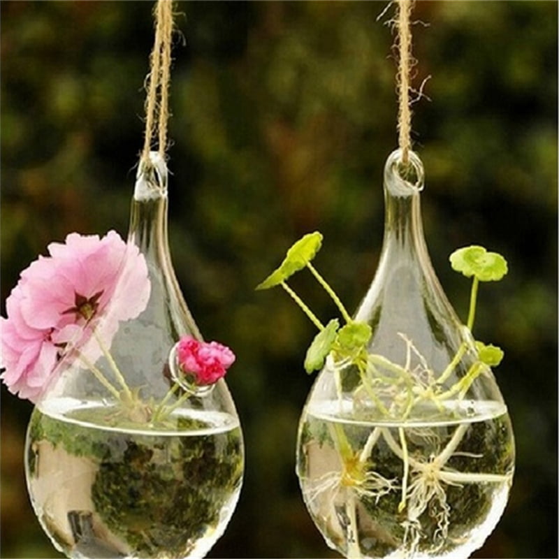 Glass Hanging Vase Flower Plant Container Pot Wedding Decor Tea Light Holder _dr 