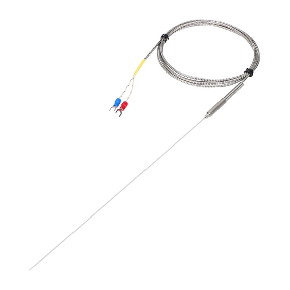 Uxcell K Type Thermocouple Temperature Sensor Probe 1x250mm 6.6ft Wire 0 to 1100°C(32 to 2012°F) Stainless Steel