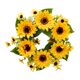 thumbnail image 4 of Corona decorativa de girasoles simulados para centros de mesa Longitud 43cm, 4 of 9