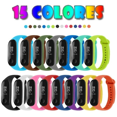 for Xiao mi Mi Band 4 3 Bands Adjustable Watch Bracelet Silicone Smartwatch Band