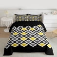 thumbnail image 2 of Castle Fairy Geometric Plaid Full Size Comforter Sets,Minimalist Checkered Bedding Sets, 2 of 8