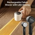 thumbnail image 4 of Fabric Shaver, Lint Remover Rechargeable, Portable Fabric Cutter for Furniture, Compact Lint Remover with 3 Speeds and LED Display for Home & Travel (White), 4 of 10