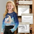 thumbnail image 2 of Xoenoiee Cat Moon Star Cloud Print T-Shirt for Girls Long Sleeve Pullover Crop Top Graphic Shirts Sweatshirts Crew Neck Tees Shirt, 5-6 Years, 2 of 7