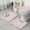 Pink Purple Sun, variant on Green Sun Moon Cloud Planet Pattern Bathroom Rugs Sets 3 Piece,Toilet Cover Set,Absorbent Non Slip Bathroom Mats Sets with U-Shaped Contour Rug Toilet Rug Set