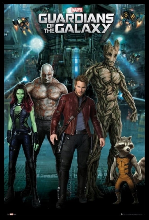 Guardians Of The Galaxy Superhero Team Laminated & Framed Poster (24