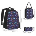 thumbnail image 2 of Balery Cute Shark Mochila Escolar 3 en 1 para Niños - Mochila Resistente con Lonchera Térmica y Estuche - Mochila Escolar para Niños y Niñas, 2 of 7
