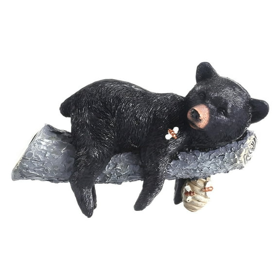 Christmas Black Bear Cub Statue Cub Napping & Hanging Out Faces Figurine Resin Bear Statue Christmas Supplies
