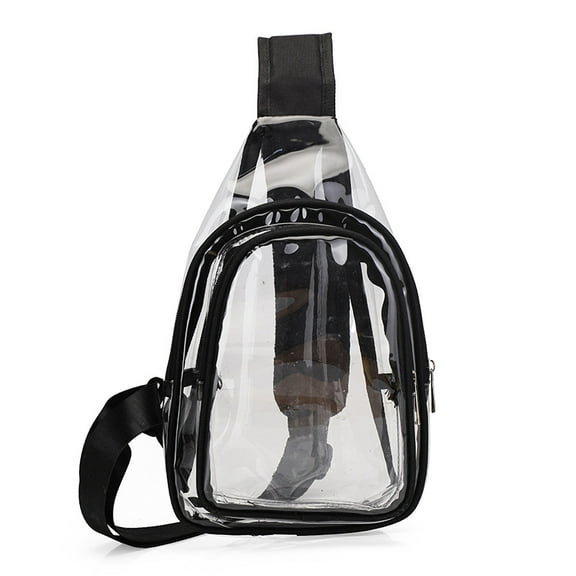 TAZAG PVC chest bag shoulder bag transparent lightweight waterproof crossbody bag for men and women fashionable commuting leisure travel bag