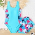 thumbnail image 2 of TOWED22 Girls Swimsuit One Piece Swimsuits Solid Ruched Bathing Suit for Girls Full Coverage Modest Padded Swimwear Blue,13-14 Y, 2 of 8