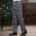 thumbnail image 2 of Men's Casual Elastic Waist Pants Hotel Work Uniform Small Pepper Print, 2 of 7