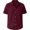 Wine, variant on Boys Solid Color Shirt Short Sleeve Button Front Casual Top for Kids School Vacation Summer Everyday Wear