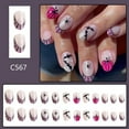 thumbnail image 4 of Halloween Gothic Press-On Nails - Medium Almond, 24 Pcs, Ghost & Pumpkin Design, 4 of 7