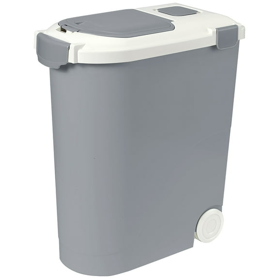 Ashfield & Harkness: Airtight Pet Food Storage Container - 30lbs/36 Qt, Grey - Lightweight Bin, Measuring Scoop, Snap Latch, Dogs-Cats-Animal Supplies