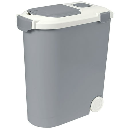 Ashfield & Harkness: Airtight Pet Food Storage Container - 30lbs/36 Qt, Grey - Lightweight Bin, Measuring Scoop, Snap Latch, Dogs-Cats-Animal Supplies