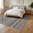 thumbnail image 3 of ODIKA 6'x9' Warm Taupe Geometric Washable Area Rug Modern Abstract Layered Motifs with Rounded for Family Room, Living Mater Bedroom, Non-Slip, Easy Care, 3 of 7