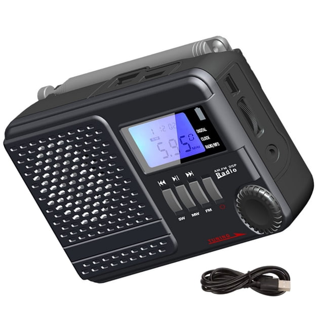 GUYUTING Radio Rechargeable Multi-Bande Entrée USB pour Maison Dortoir Camping Écoute Longue Durée