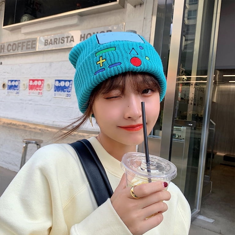 Kawaii Beanie Knit Hat Anime Embroidered Cap for Fall Winter Outdoor Amazon.com: Roffatide Anime Cinnamoroll Cute Beanie Hat  main image 3