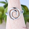thumbnail image 2 of SS DESIGNS Sterling Silver Ring - Minimalist Spiral Design Round Swirl Statement Band, Lightweight Durable Plain Silver Jewelry for Everyday Fashion, 2 of 8