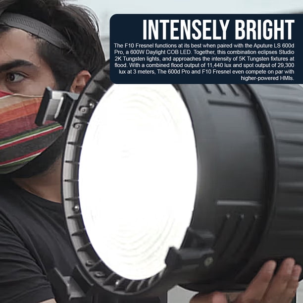 Aputure F10 Fresnel with F10 Barndoors for LS 600d Fresnel