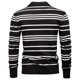 thumbnail image 3 of Ceisia Men's Fall/Winter Gift Casual Striped Knitted Fabric Turndown Collar/Lapel Long Sleeve Sweater - Comfortable Daily Out door Wear, 3 of 8