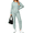 Mint Green, variant on UVN Two Piece Outfits for Women Long Sleeve Hoodies Tops And Pants Pajamas Sets Casual Fall Winter Lounge Set with Pockets