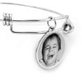thumbnail image 2 of Photos Engraved - Custom Photo Engraved Circle Charm Wire Bracelet in Stainless Steel - Free reverse side engraving - W-AN-SCST, 2 of 6