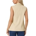thumbnail image 3 of INSPIRE CHIC Sleeveless Blazer for Women's Business Casual Work Office Suit Vest Jacket XS Beige, 3 of 6