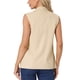 thumbnail image 3 of CHALECO SIN MANGAS INSPIRE CHIC para traje de oficina casual de negocios para mujeres S Beige, 3 of 6
