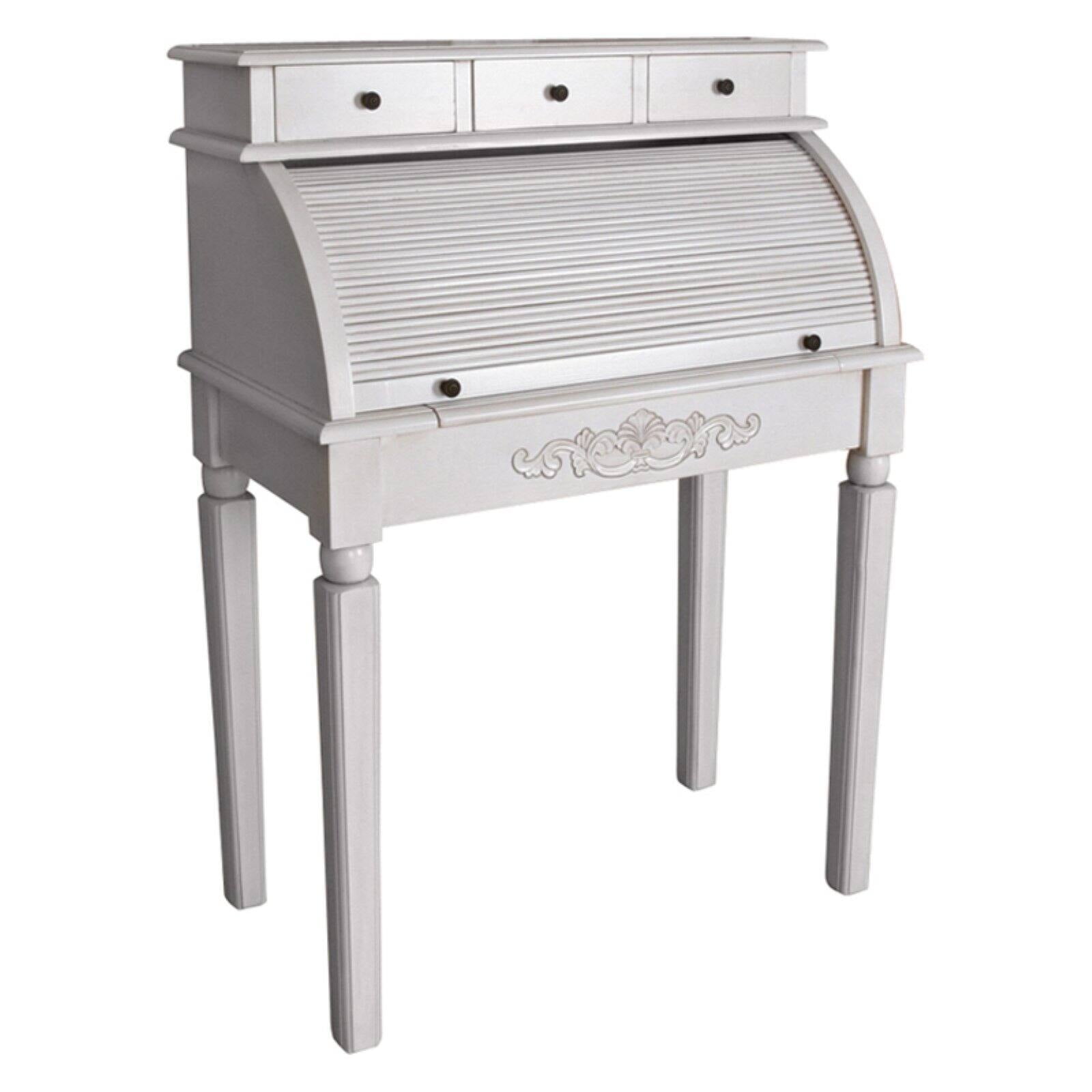 Small white roll top on sale desk