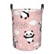 thumbnail image 1 of Fotbe Panda Cesto de Ropa con Asas, Cesto Impermeable de Gran Capacidad, Bolsa de Lavado para Dormitorio, Cesto de Ropa con Ruedas y Asas-Small, 1 of 6